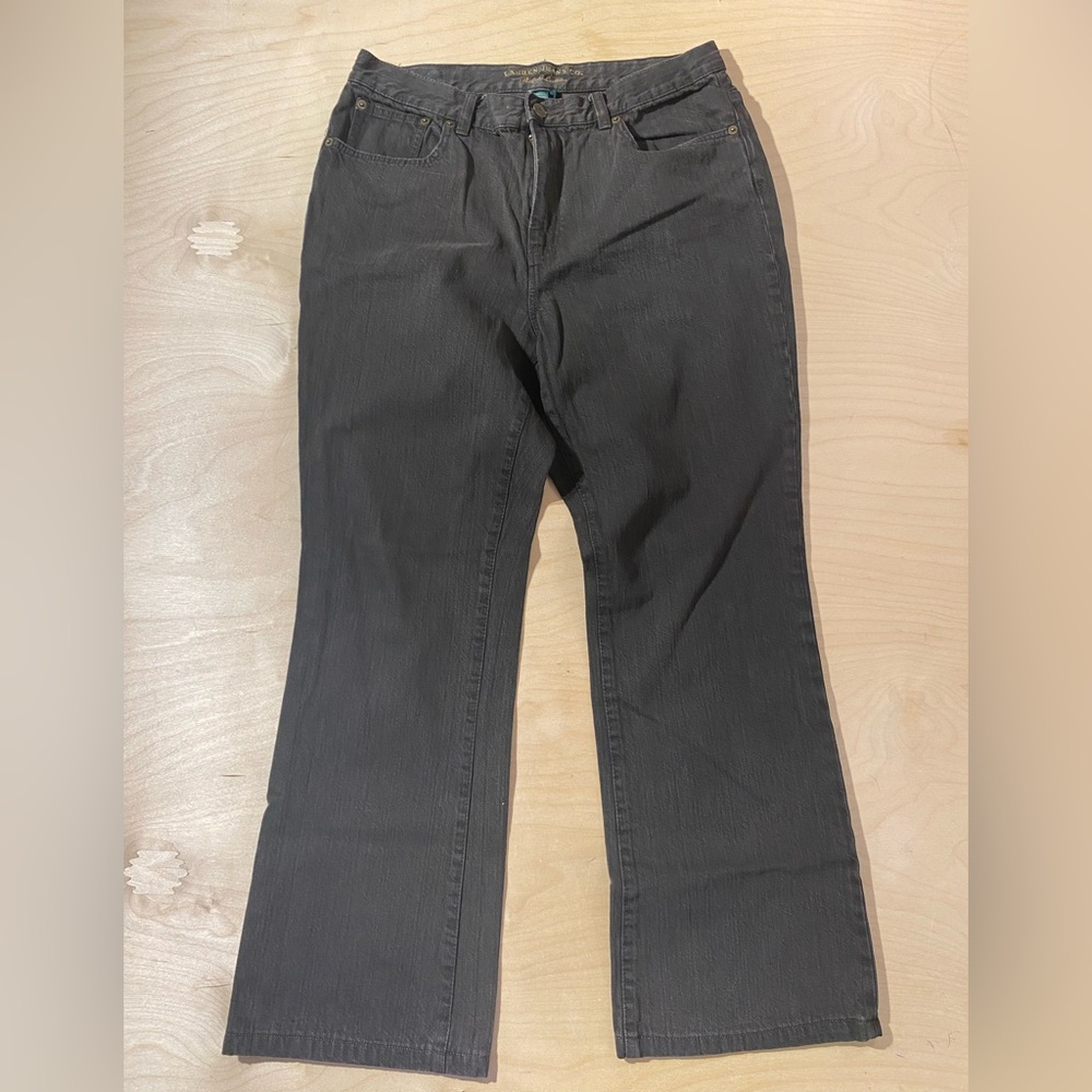 Ralph Lauren Women’s Charcoal Flare Jeans 12 (QQ) - Picture 2 of 9